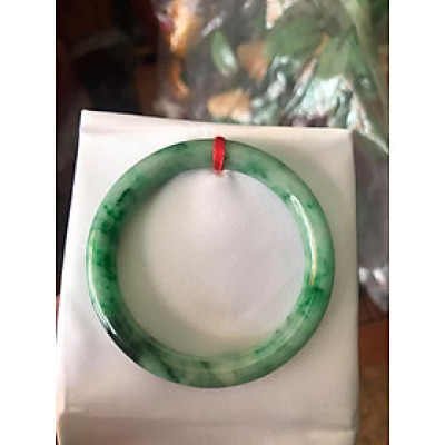 VÒNG VIP LÝ SƠN THUỶ SAO 48 dầy 7mm  ĐÁ CẨM THẠCH TỰ NHIÊN MÀU XANH BÔNG  MƯỢT LÊN TAY ĐEO RẤT SANG NỮ TAY NHỎ MẠNG MỘC HỎA 35KG ĐẾN 49KG ĐEO 