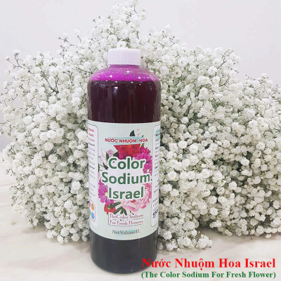Nước Nhuộm Hoa Tươi Màu Hồng (Set 2 Chai) theo công nghệ Israel Color Sodium For Fresh Flowers giúp nhuộm đổi màu hoa cắt cành thành màu hồng đậm Pink