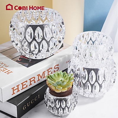 Bình hoa đa năng, bình hoa hình tròn thấp, bình hoa trang trí -	376143/376144/376145/376146 . NHẬP KHẨU VÀ PHÂN PHỐI CHÍNH HÃNG COBI HOME.