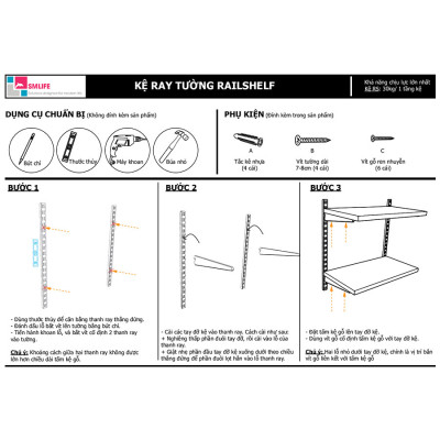 Tay đỡ kệ con thuyền Railshelf L27cm bằng thép dày 1.4mm, sơn tĩnh điện hiện đại