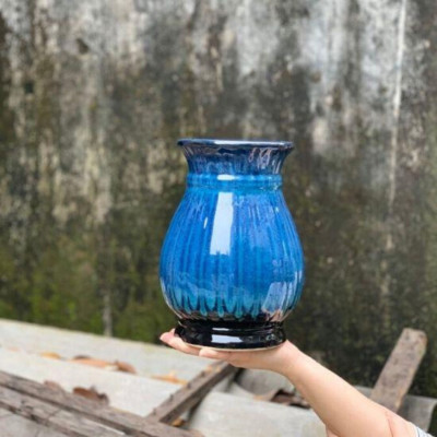 Lọ hoa gốm sứ - Dáng Rọ Cua Cao - Nhiều màu men  - Gốm sứ Bát Tràng - Trang trí căn nhà - Gốm sứ chuyên Decor