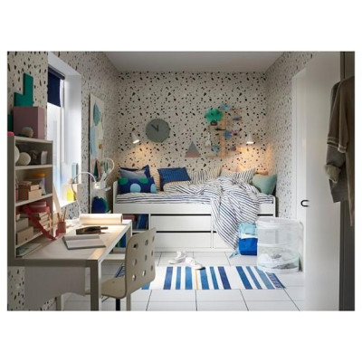 SLAKT, Giường đơn 4 hộc tủ kéo, 206 x 35cm, thiết kế Bắc Âu thời thượng, sản xuất bởi Scandi Home