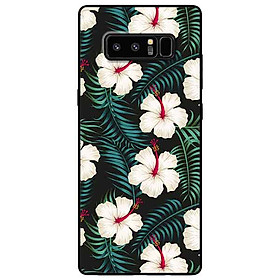 Ốp lưng in cho Samsung Note 8 Mẫu Hoa Trắng