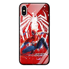 Ốp lưng kính cường lực cho iPhone XS Người Nhện - Hàng chính hãng