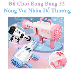 Đồ Chơi Bắn Bong Bóng 32 Nòng Vui Nhộn Kèm Lọ Xà Phòng
