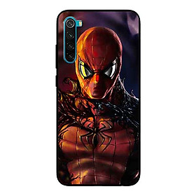 Ốp Lưng in cho Xiaomi Redmi Note 8 Mẫu Người Nhện Cầm Khiên - Hàng Chính Hãng
