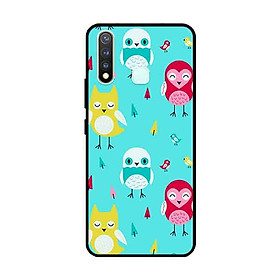 Ốp Lưng in cho Vivo Vivo Y19 /U3 /Y5s /U20 Mẫu Những Chú Chim Nền Xanh - Hàng Chính Hãng
