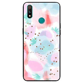 Ốp Lưng in cho Realme 3 Pro Mẫu Họa Tiết Nước Nền Hồng - Hàng Chính Hãng