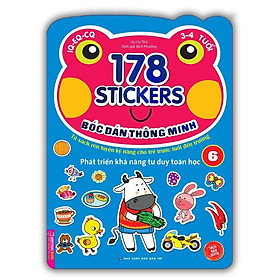 Sách - 178 Sticker - Bóc Dán Thông Minh Phát Triển Khả Năng Tư Duy Toán Học IQ EQ CQ 3-4 Tuổi - Tập 6 - Minh Thắng