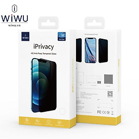 Kính cường lực WIWU iPrivace Chống nhìn trộm + Chống bụi màng loa cho IPhone 14 /14 Plus / 14 Pro Max / 12 / 13 Pro Max - hàng nhập khẩu