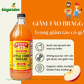 Giấm táo hữu cơ Organic Bragg 946ml (3 chai)