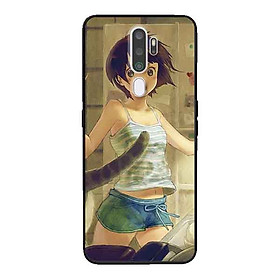 Ốp Lưng in cho Oppo A9 2020 Mẫu Cô Gái Anime Tóc Hồng - Hàng Chính Hãng