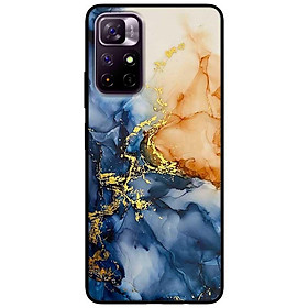 Ốp lưng dành cho Xiaomi Redmi Note 11 4G - Redmi Note 11 5G / Redmi Note 11T 5G / Redmi Note 11S 5G  - Màu Nước Loang Xanh Cam