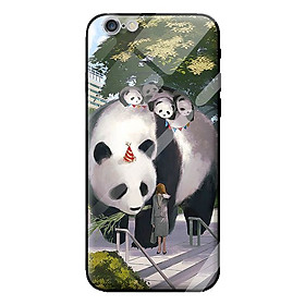 Ốp kính cường lực cho iPhone 6s Plus mẫu GẤU TRÚC 60 - Hàng chính hãng