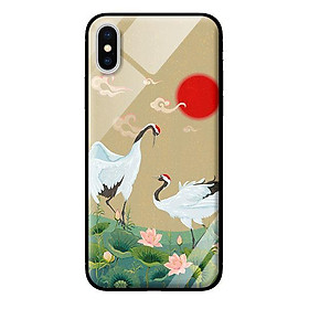 Ốp kính cường lực cho iPhone XS MAX Hạc Đầu Đỏ - Hàng chính hãng