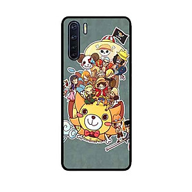 Ốp Lưng in cho Oppo A91 Mẫu Hải Tặc Mũ Rơm Nền Xanh - Hàng Chính Hãng