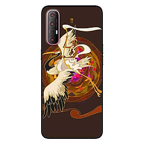 Ốp lưng dành cho Oppo Reno 3 Pro mẫu Hạc Trắng Đen