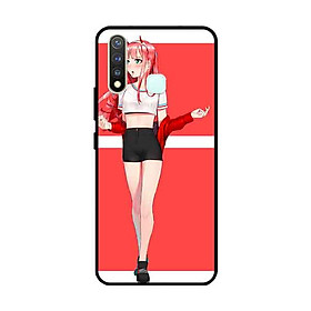 Ốp Lưng in cho Vivo Vivo Y19 /U3 /Y5s /U20 Mẫu Cô Gái Nền Hồng Anime - Hàng Chính Hãng