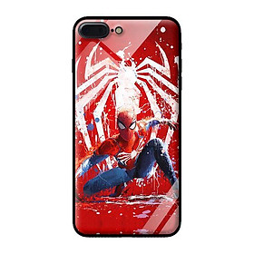 Ốp lưng kính cường lực cho iPhone 8 Plus Người Nhện - Hàng chính hãng