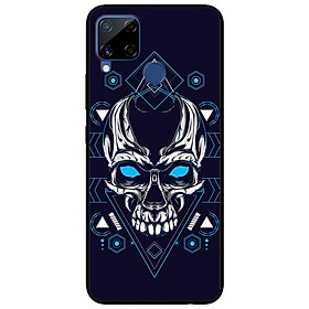 Ốp lưng dành cho Realme C15 mẫu Đầu Lâu Mắt Xanh