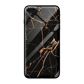 Ốp kính cho iPhone 8 Plus mẫu NỀN ĐÁ HOA 2 - Hàng chính hãng