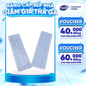 Bông Lau Thay Thế Cây Lau Nhà MyJae Đài Loan Sợi Polyester Kéo Vắt Thông Minh Sạch Nhanh 360 Độ 125cm