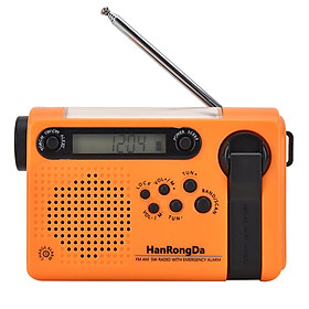 Đài phát thanh HanRongDa năng lượng mặt trời với đèn pin LED AM / FM / SW