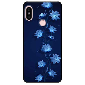 Ốp lưng in cho Xiaomi Redmi Note 6 Pro Mẫu Sen Xanh