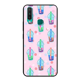 Ốp Lưng in cho Vivo Y15 Mẫu Trà Sữa Đa Sắc - Hàng Chính Hãng