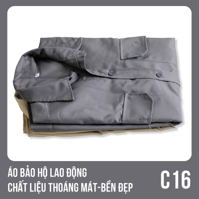 Áo bảo hộ lao động, chất liệu thoáng mát, bền đẹp - Mã C16