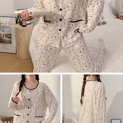 Bộ Đồ Bầu Và Sau Sinh Dài Tay Cao Cấp Azuno AZ205 Chất Liệu Cotton Co Giãn Mặc Hè Thu Mát