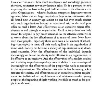 The Effective Executive: The Definitive Guide to Getting the Right Things Done (Harperbusiness Essentials)