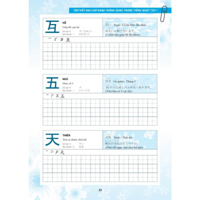 Sách - Tập Viết 800 Chữ Kanji Thông Dụng Trong Tiếng Nhật - Tập 1 - Minh Thắng