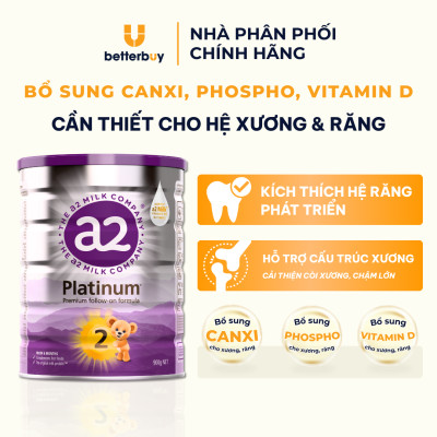 Sữa a2 Milk a2 Platinum Số 2 Lon 900g
