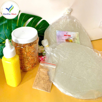Combo Bánh Tráng Phơi Sương, Bơ, Muối Tép Hành Phi Viettin Mart 400g/850g