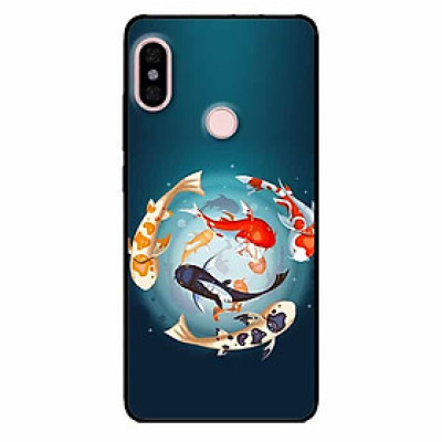 Ốp lưng in cho Xiaomi Redmi Note 6 Pro Mẫu Koi Vây Quanh