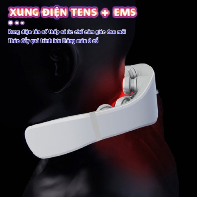 Máy massage cổ xung điện Nikio NK-131 - 8 điện cực, 2 miếng dán, HDSD bằng giọng nói