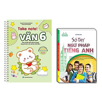 Sách - Take Note - Văn 6 - Có Lò Xo + Sổ Tay Ngữ Pháp Tiếng Anh - Minh Thắng