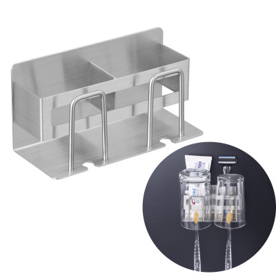 Kệ đựng bàn chải đánh răng 2 ngăn inox 304 Hobby home decor CD3M