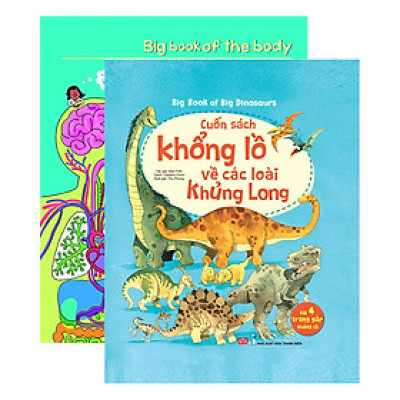 Combo Bộ Sách Khổng Lồ Về Cơ Thể Người Và Các Loài Khủng Long (Tặng Kèm Đồ Chơi 3D)