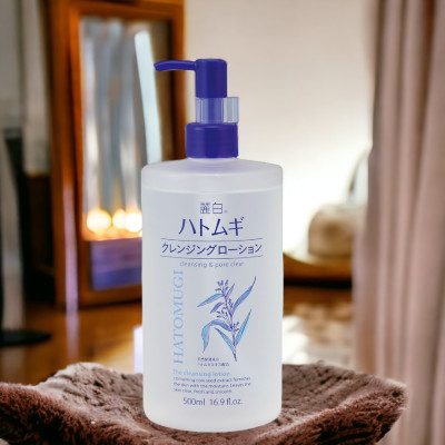 Nước Tẩy Trang Dưỡng Ẩm Chiết Xuất Hạt Ý Dĩ Reihaku Hatomugi Cleansing Lotion (Chai 500mL)