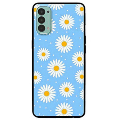 Ốp lưng dành cho Oppo Reno 4 mẫu Cúc Nền Xanh