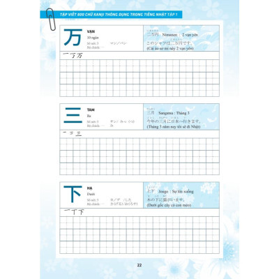 Sách - Tập Viết 800 Chữ Kanji Thông Dụng Trong Tiếng Nhật - Tập 1 - Minh Thắng