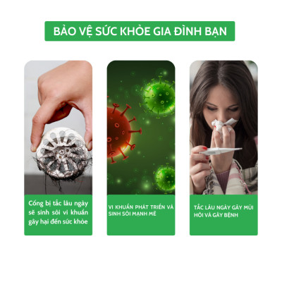 Combo 3 lọ bột thông cống AMB, bột thông bồn cầu, bồn rửa bát, tắc cống siêu mạnh, hiệu quả an toàn