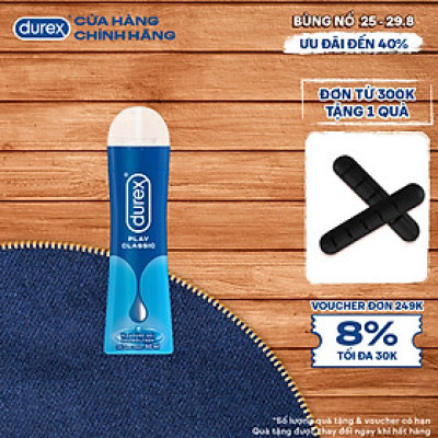 [MỚI] Gel bôi trơn Durex Classic gốc nước - Bao bì mới, cải tiến công thức thêm mượt mà, 50ML/chai