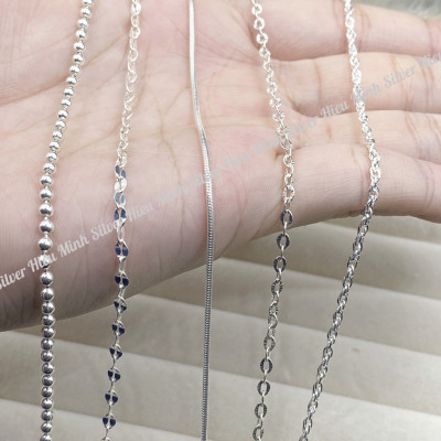 Dây Chuyền Vòng Cổ Bé Trai Bạc Ta Không Xi Mạ Bạc Hiểu Minh DTE082