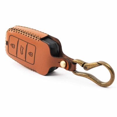 Bao da chìa khóa Vinfast VF5 , chính hãng Khacten.com , chât liệu da bò, may tay thủ công