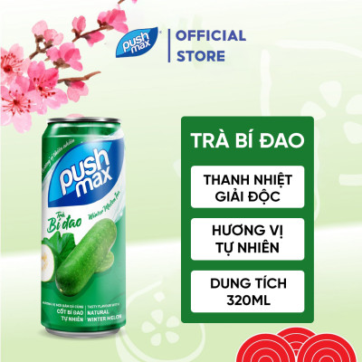 Thùng 24 lon Nước Trái Cây Trà Bí Đao Pushmax (330ml x 24 lon)