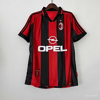 Áo Bóng Đá Retro AC Milan 1998 - Sân Nhà bản cao cấp vải Cotton Polyester