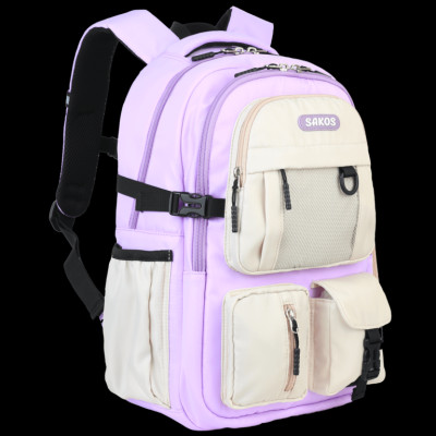 Balo Học Sinh Thời Trang SAKOS STORMY - Thiết Kế Đơn Giản, Siêu Nhẹ - Hàng Chính Hãng